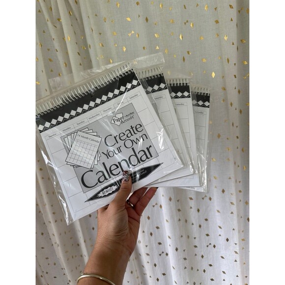 4 Paper Accents NIP DIY 14 Month Create Your Own Calendar Acid Free Spiral Bound - Picture 2 of 4